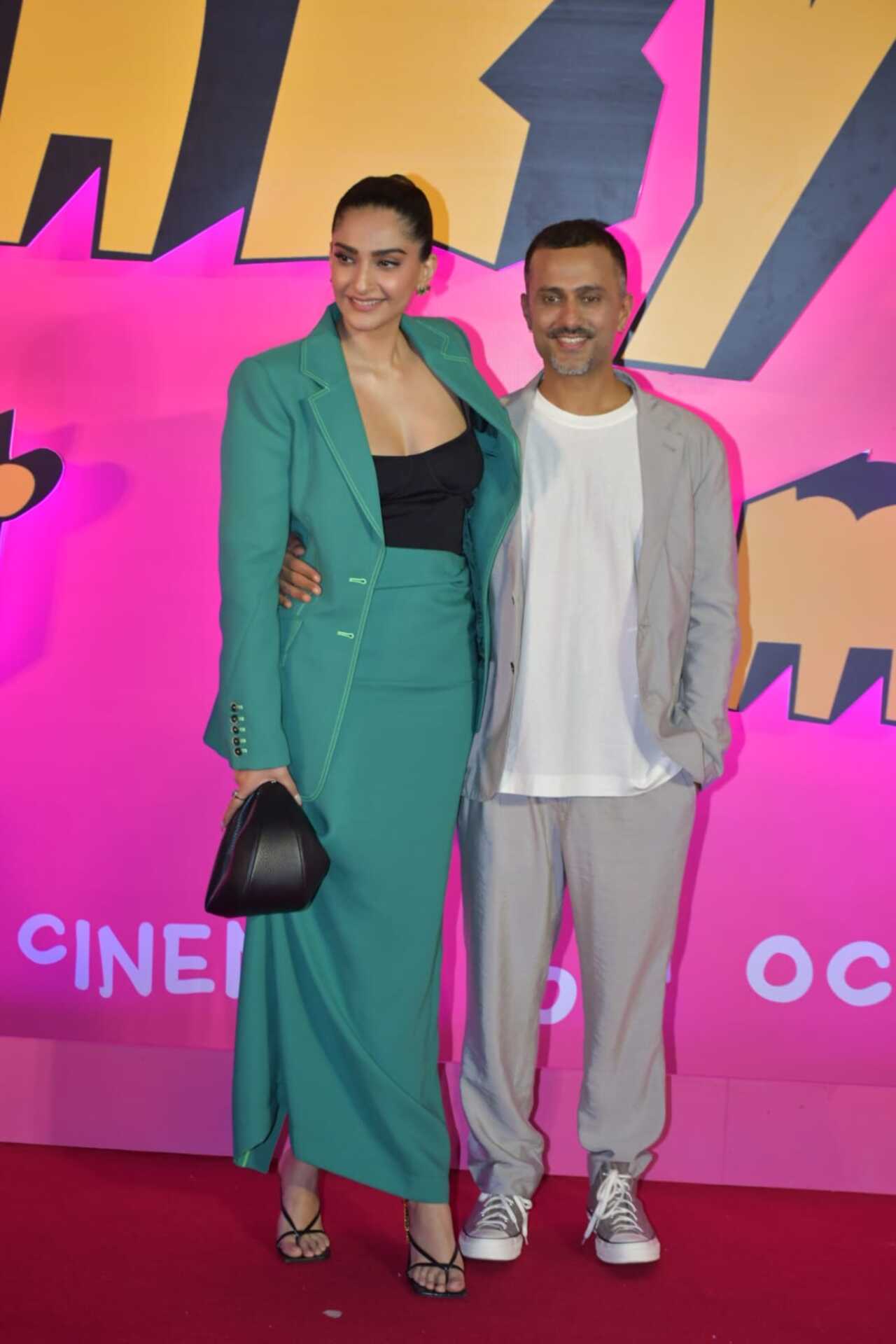 Sonam Kapoor attended the screening with Anand Ahuja